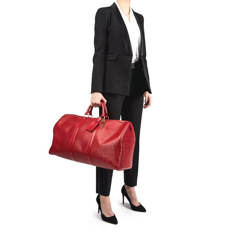 Louis Vuitton Epi Keepall 55 - Red Luggage and Travel, Handbags