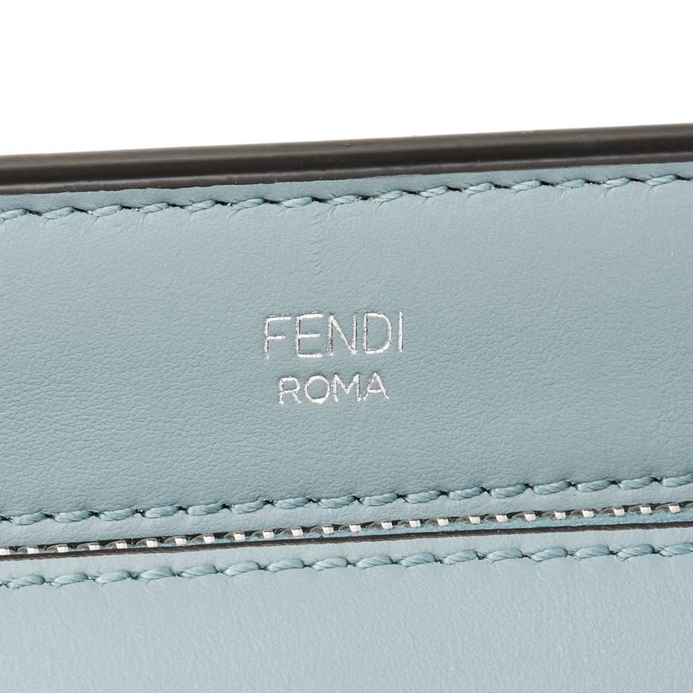 Women's 2016 Fendi Sky Blue Calfskin Leather Dot Com 