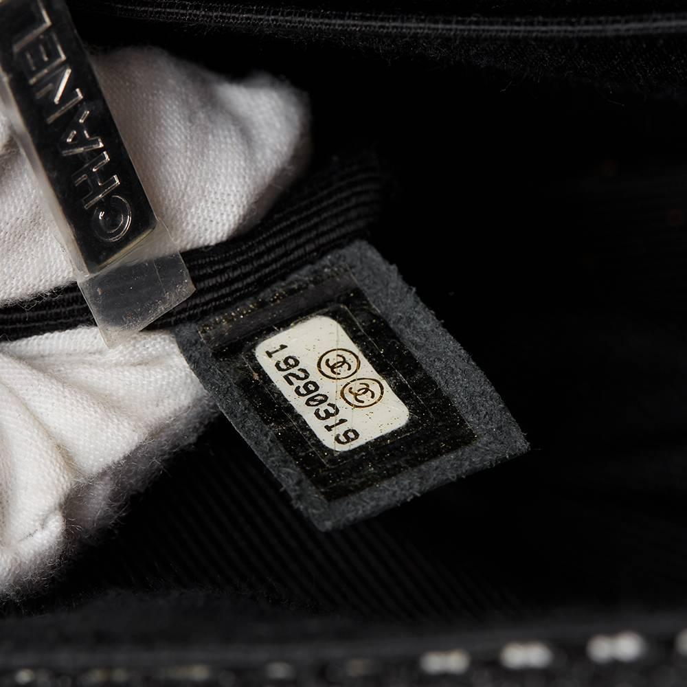 2014 Chanel Black & White Woven Fabric Rectangular Mini Flap Bag 3
