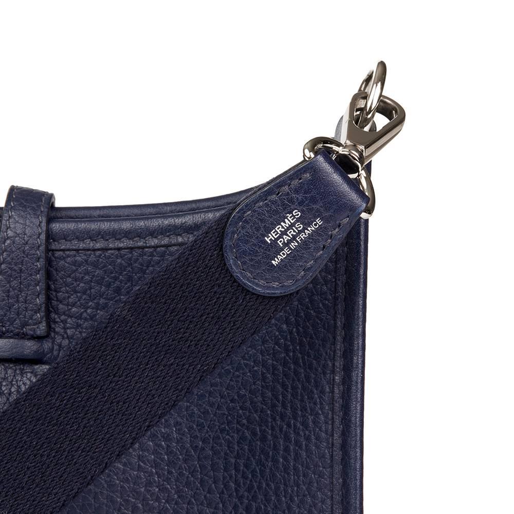 2017 Hermes Bleu Saphir Clemence Leather Evelyne TPM 1