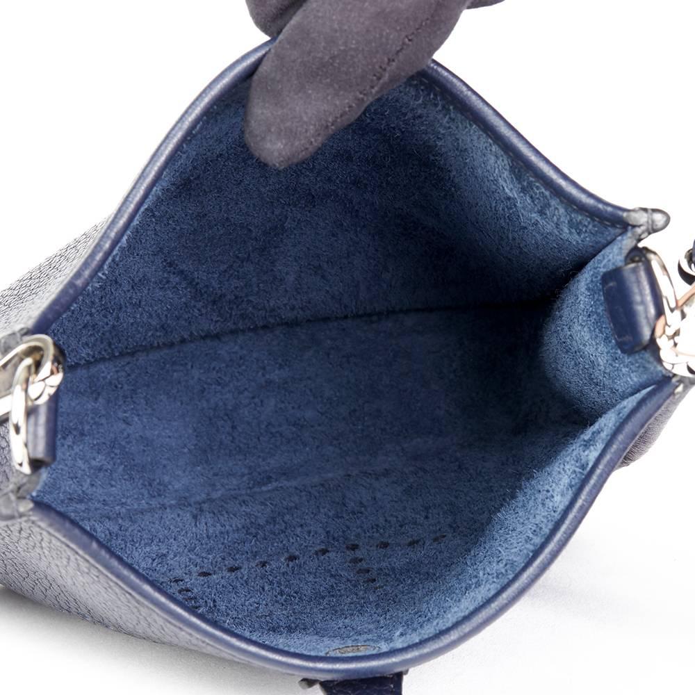 2017 Hermes Bleu Saphir Clemence Leather Evelyne TPM 3