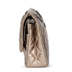 2008 Chanel Bronze Metallic Aged Calfskin Leather 2.55 Reissue Double Flap Bag