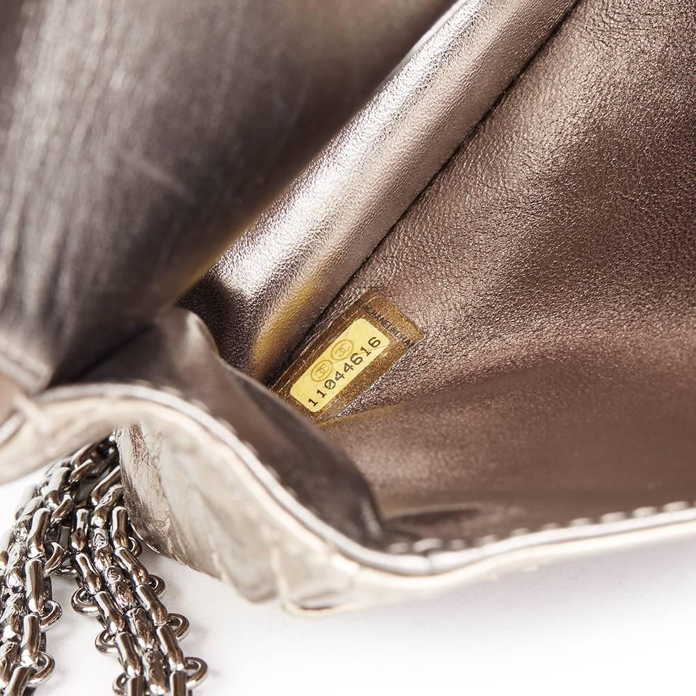 2008 Chanel Bronze Metallic Aged Calfskin Leather 2.55 Reissue Double Flap Bag In Excellent Condition In Bishop's Stortford, Hertfordshire
