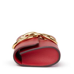 2016 Hermes Rouge Grenat Evergrain Leather Egee Clutch