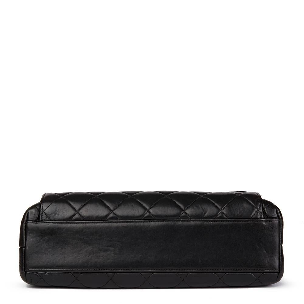 1997 Chanel Black Quilted Lambskin Vintage Timeless Shoulder Bag  1