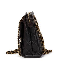 1997 Chanel Black Quilted Lambskin Vintage Timeless Shoulder Bag