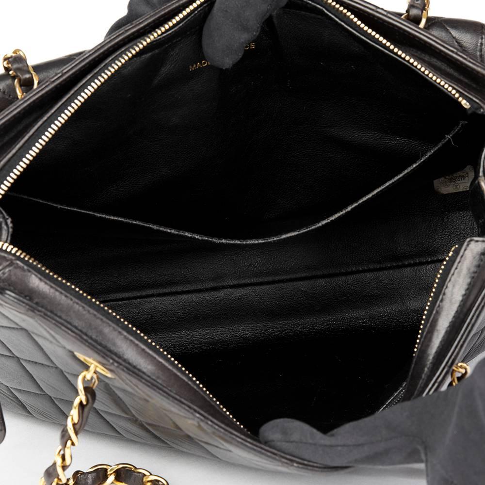 1997 Chanel Black Quilted Lambskin Vintage Timeless Shoulder Bag  5