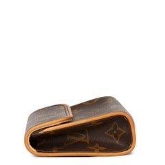 2002 Louis Vuitton Brown Monogram Coated Canvas Pochette Florentine