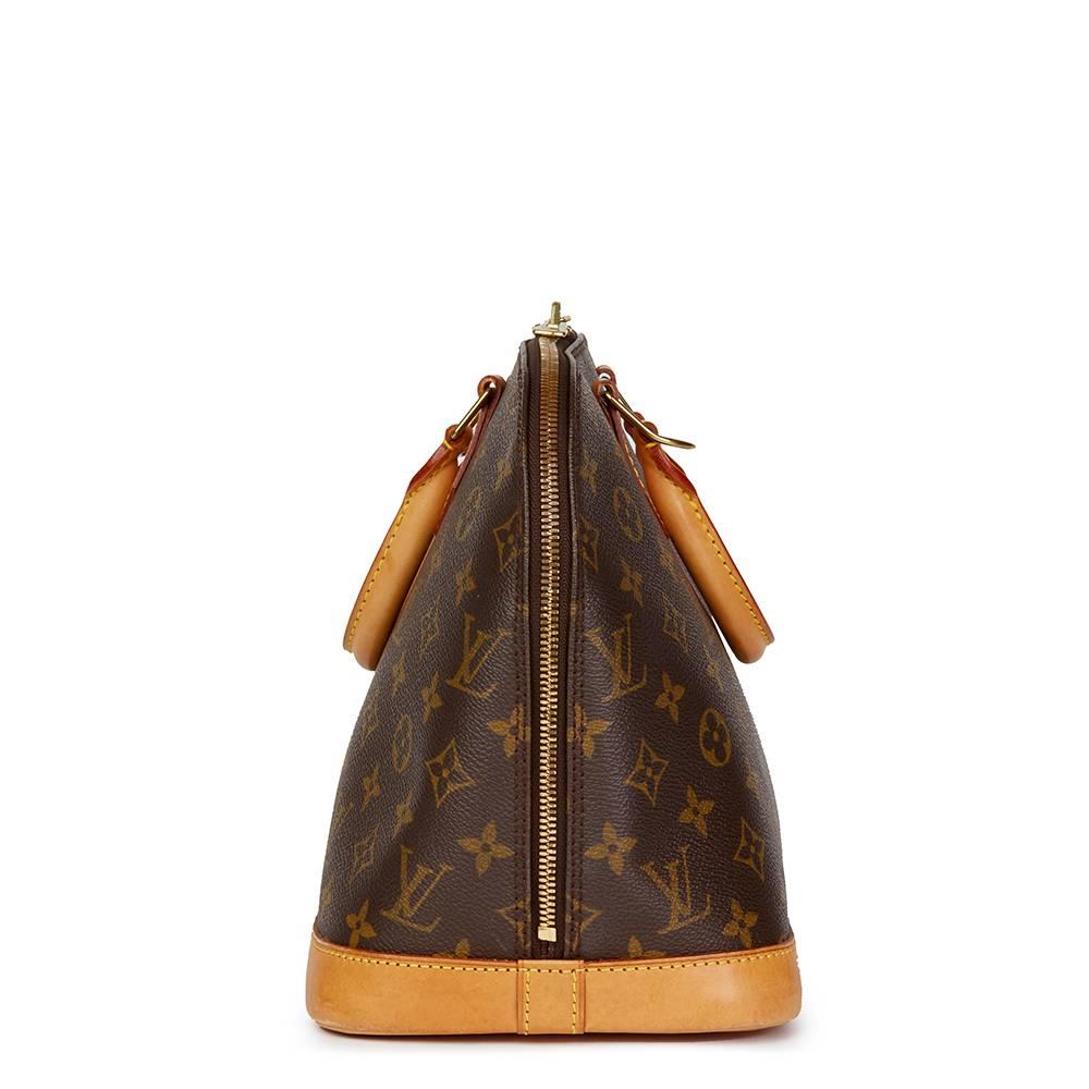 1998 Louis Vuitton Brown Monogram Coated Canvas Vintage Alma PM In Good Condition In Bishop's Stortford, Hertfordshire