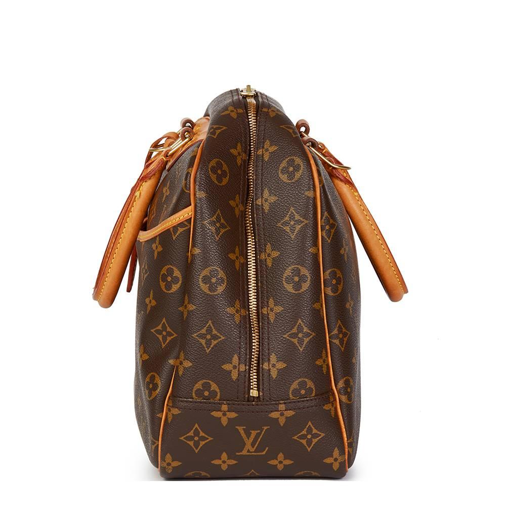 2000 Louis Vuitton Brown Monogram Coated Canvas Deauville  In Good Condition In Bishop's Stortford, Hertfordshire