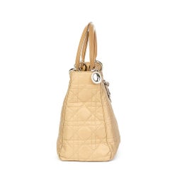 1990 Chanel Beige Quilted Lambskin Vintage Classic Single Flap Bag