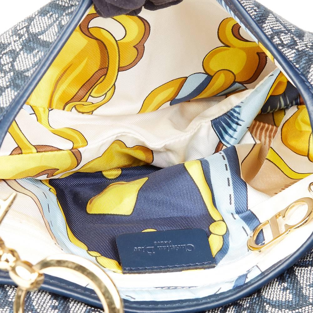 2000 Christian Dior Blue Monogram Canvas Saddle Bag  1