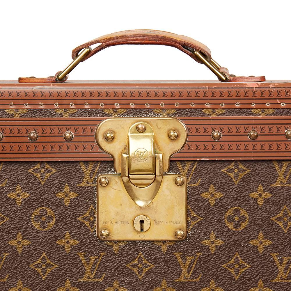 1980 Louis Vuitton Brown Monogram Coated Canvas Vintage Wardrobe Trunk 1