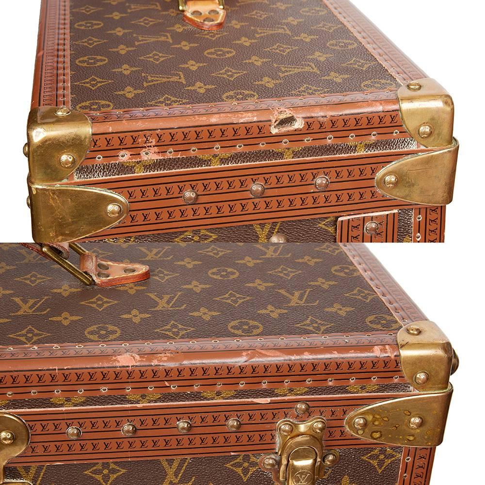 1980 Louis Vuitton Brown Monogram Coated Canvas Vintage Wardrobe Trunk 6