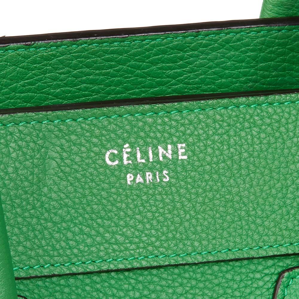 2015 Celine Mint Grained Calfskin Leather Micro Luggage Tote  1