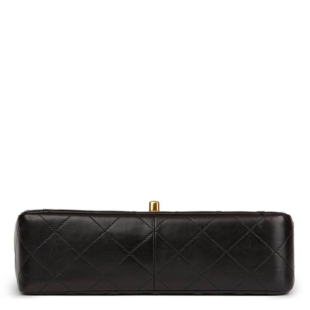 Chanel Black Quilted Lambskin Vintage Classic Single Flap Bag, 1990s  1