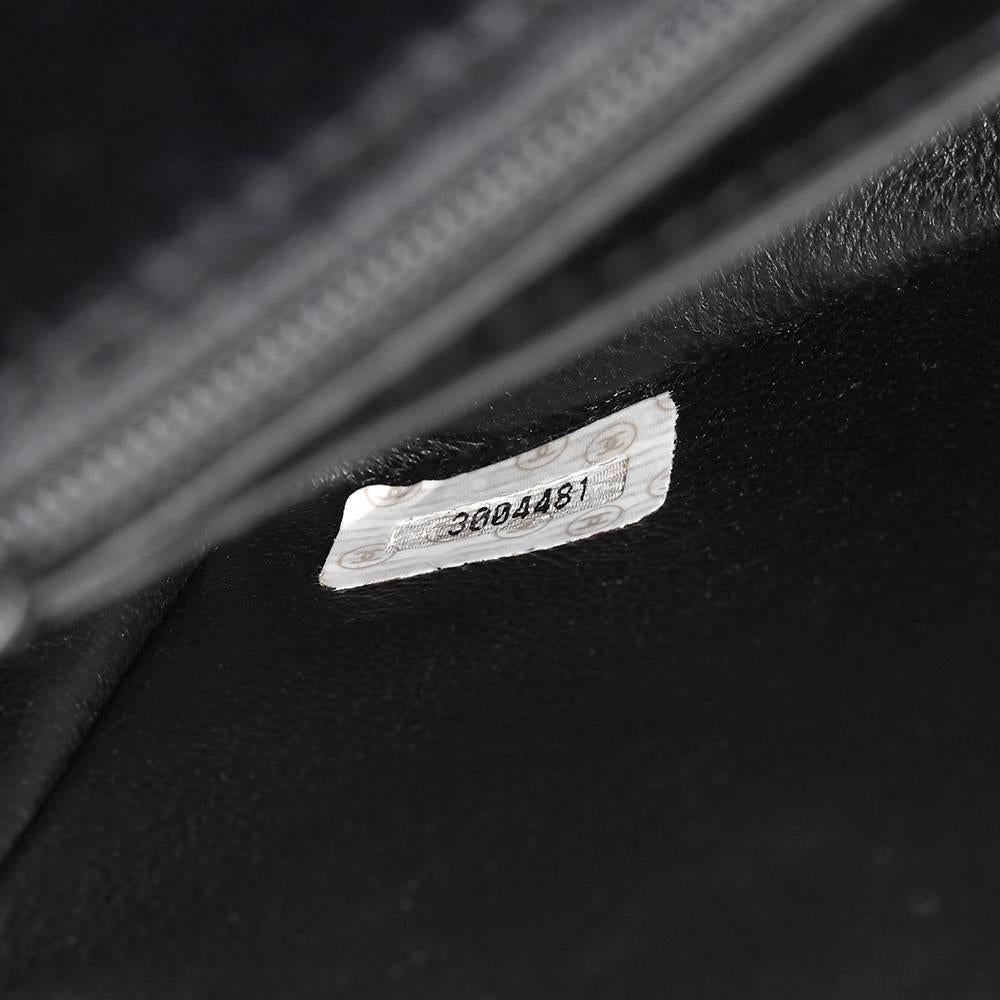 1995 Chanel Black Quilted Velvet Medium Kelly Flap Bag Mini Charm Set 1