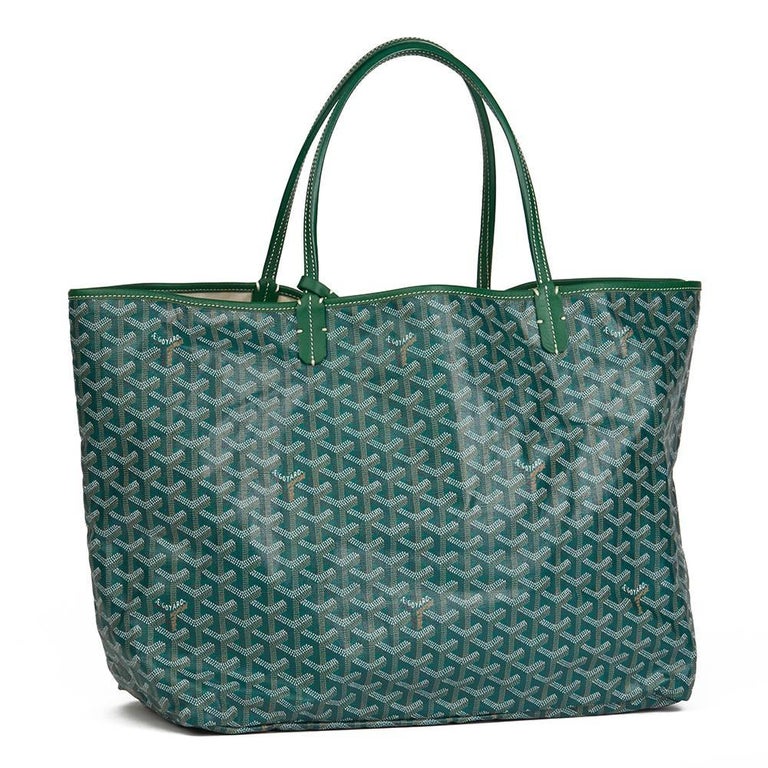 Authentic Goyard ANJOU GM Reversible Canvas/Leather Tote Bag - GREEN -  Brand NEW