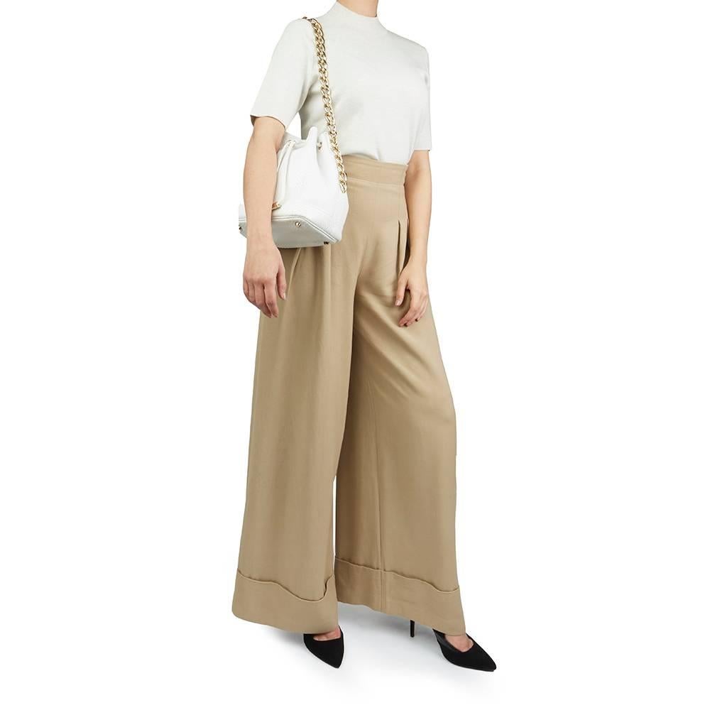 2015 Christian Dior White Python Leather Small Bubble Bucket Bag 4