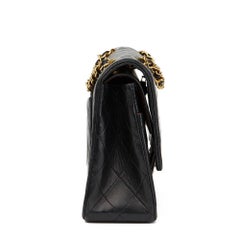 Chanel Black Quilted Lambskin Medium Classic Double Flap Bag, 1991