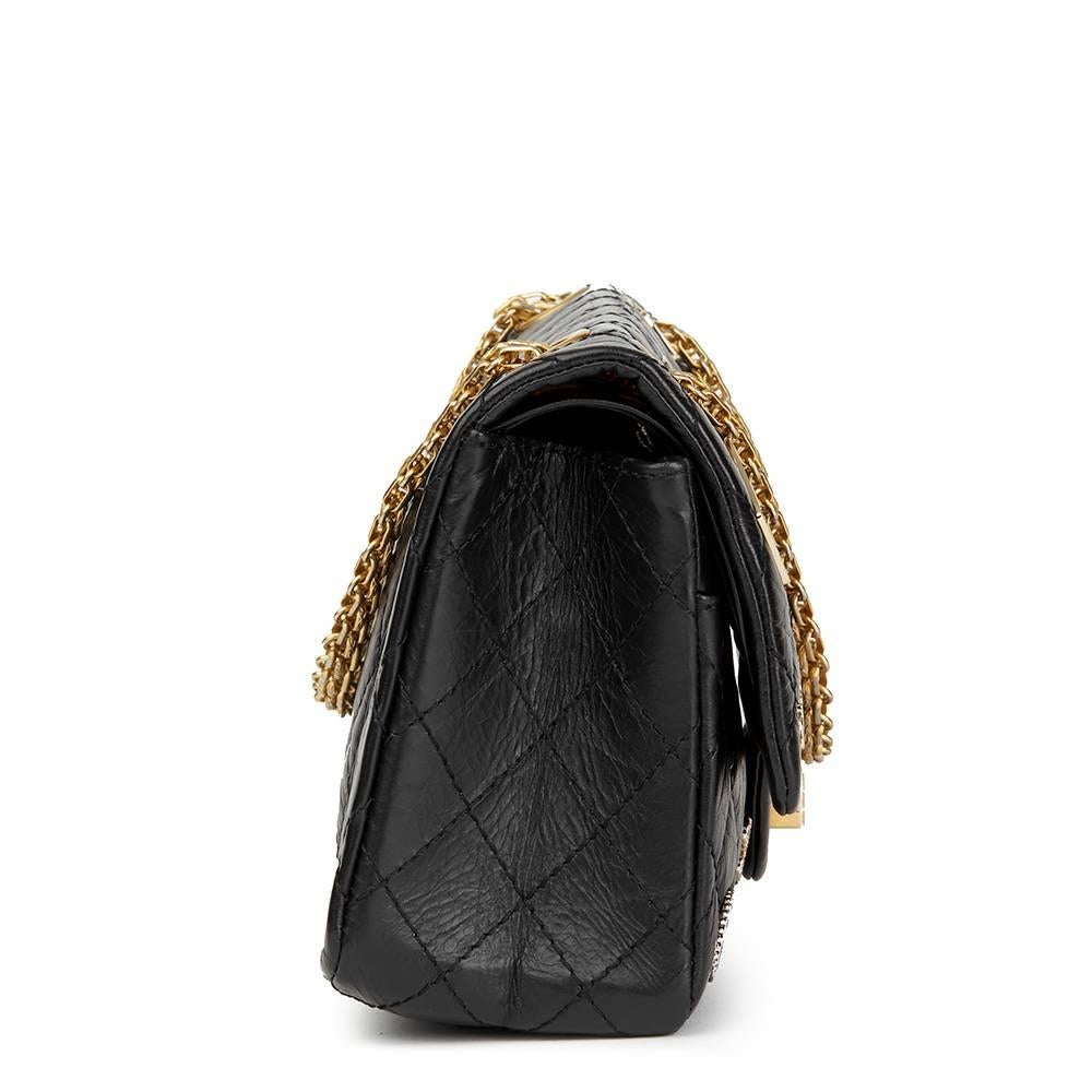 CHANEL
Black Quilted Aged Calfskin Leather Casino Lucky Charms 2.55 Reissue 225 Double Flap Bag

 Reference: HB1886
Serial Number: 22255369
Age (Circa): 2016
Accompanied By: Chanel Dust Bag, Box
Authenticity Details: Serial Sticker (Made in