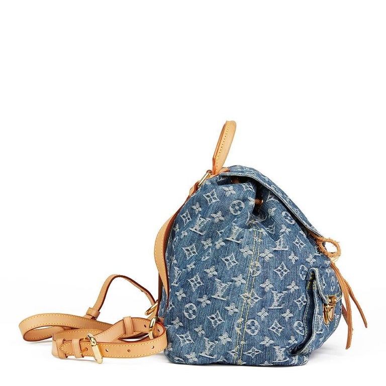 Louis Vuitton Blue Denim Monogram Sac A Dos PM Backpack Gold Hardware, 2006  Available For Immediate Sale At Sotheby's