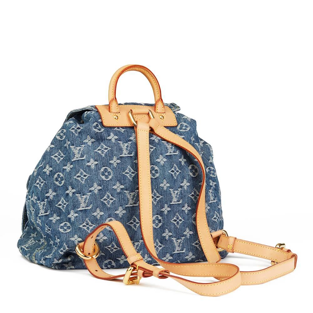 lv denim backpack