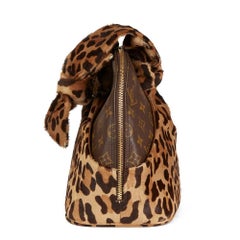 Louis Vuitton X Azzedine Alaia Leopard Pony Fur & Canvas Vintage Alma