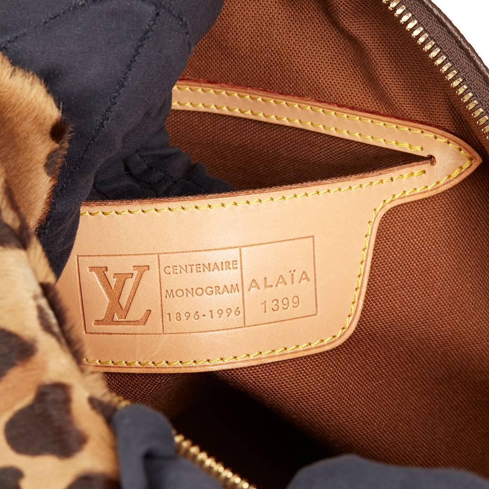 Louis Vuitton X Azzedine Alaia Leopard Pony Fur & Canvas Vintage Alma  2