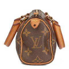 1992 Louis Vuitton Brown Monogram Coated Canvas Vintage Mini HL Speedy