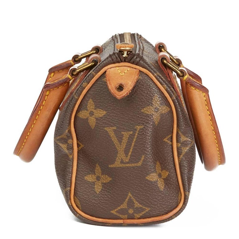Nano speedy / mini hl leather clutch bag Louis Vuitton Brown in Leather -  20874649