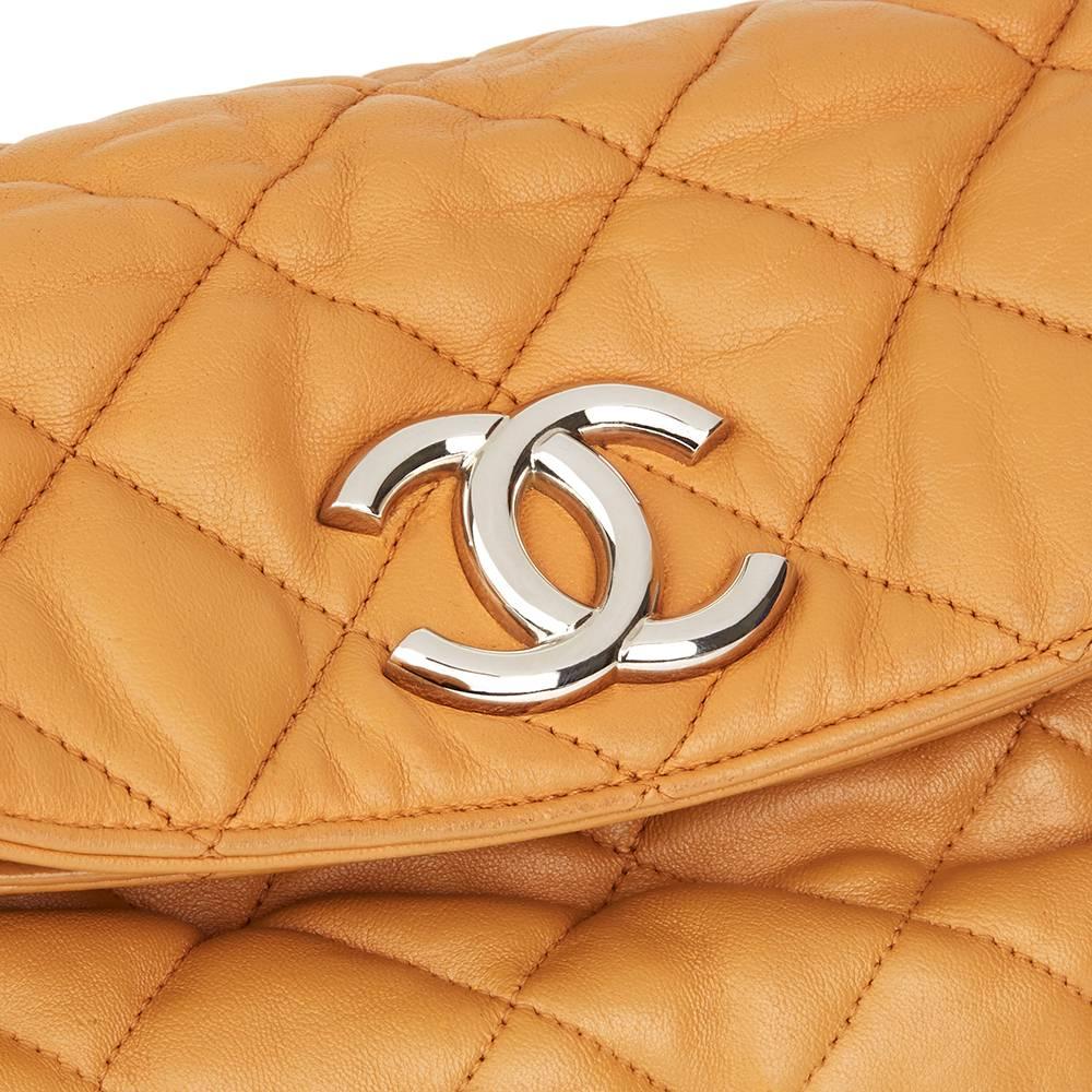 2010 Chanel Honey Beige Quilted Washed Lambskin Chain Around Hobo 1