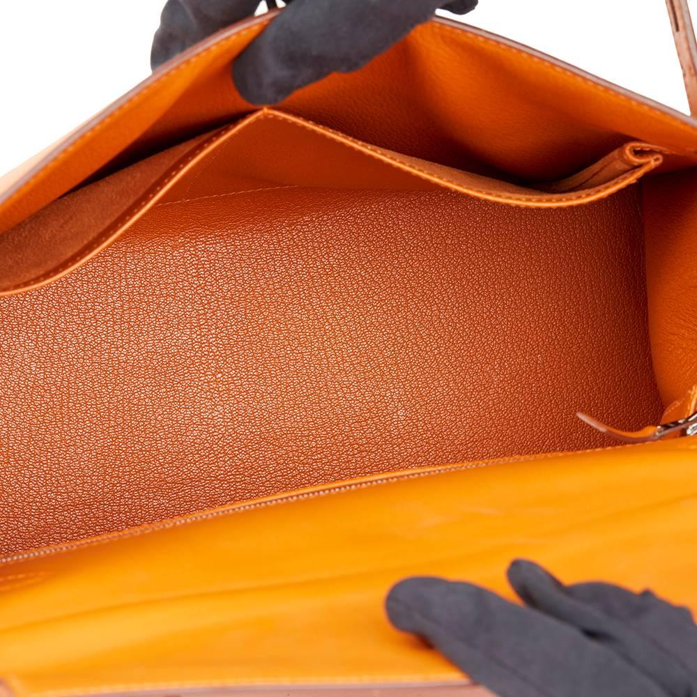 Hermes Orange H Calf Leather Kelly 32cm Sellier Bag, 2004  4