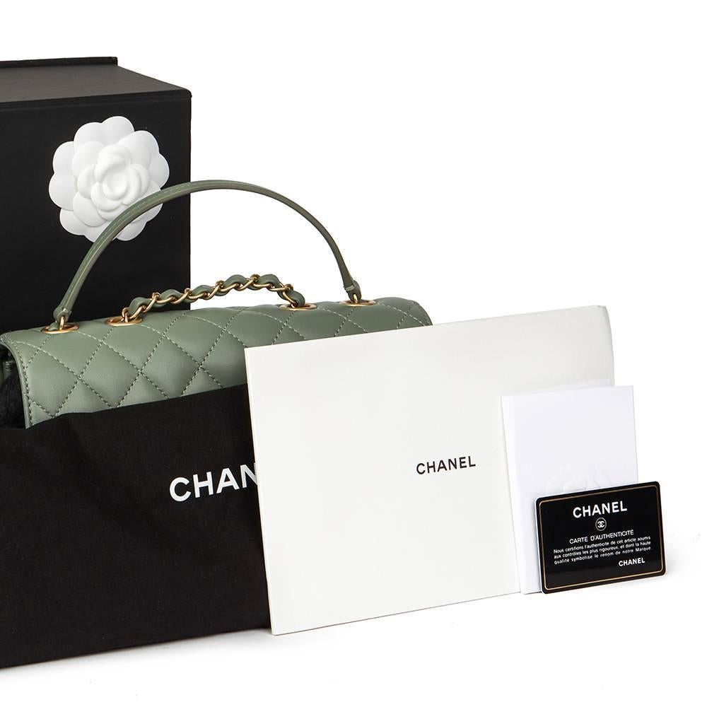 Chanel Green Quilted Lambskin Coco Vintage Flap Bag, 2017 1