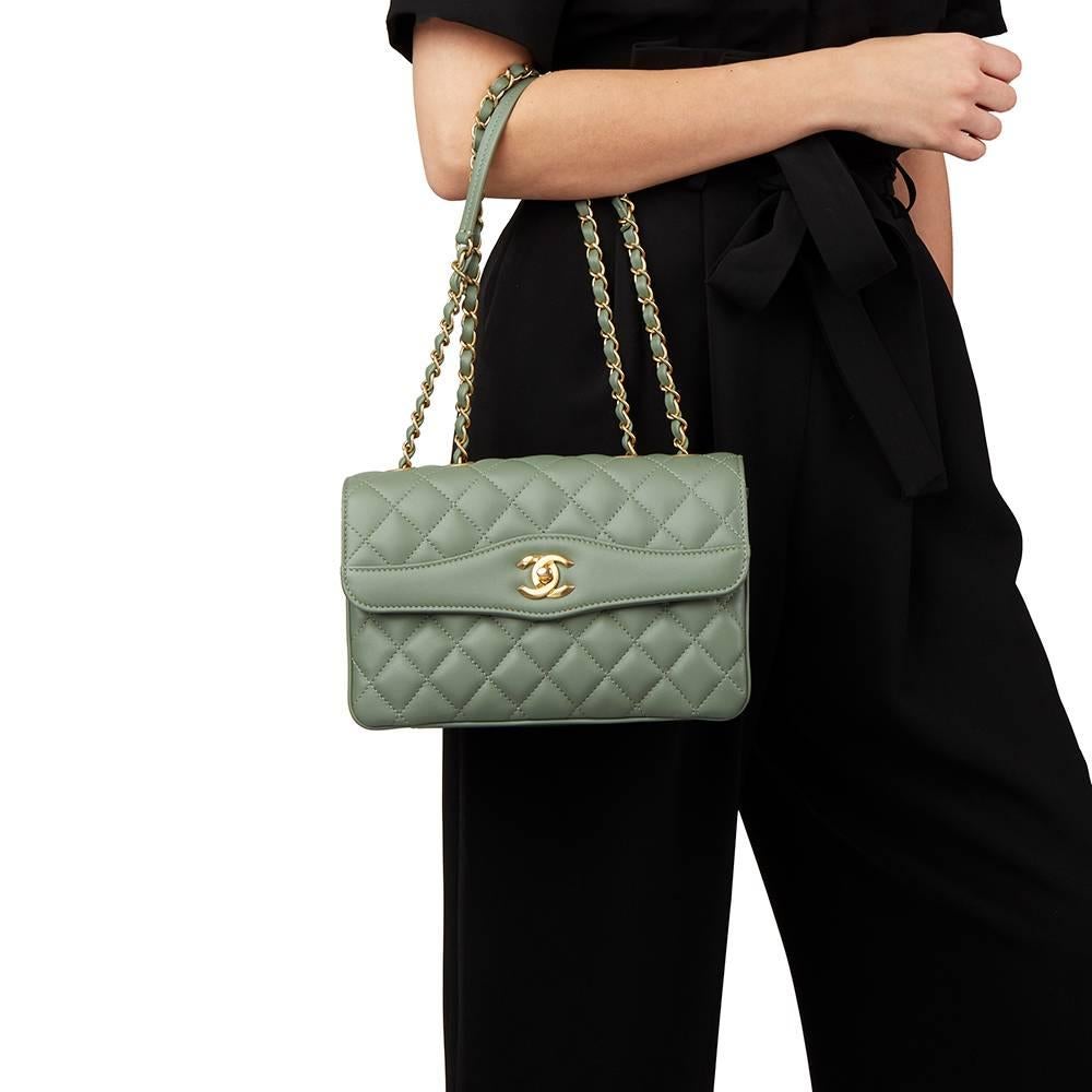 Chanel Green Quilted Lambskin Coco Vintage Flap Bag, 2017   2