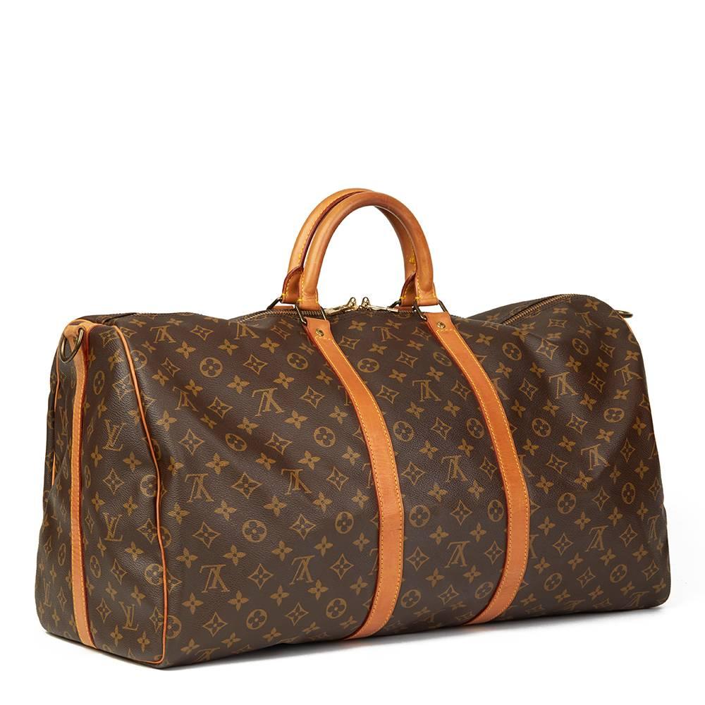 Black 1987 Louis Vuitton Hand Painted 'Benjamin$ Baby' Keepall Bandouliere 55