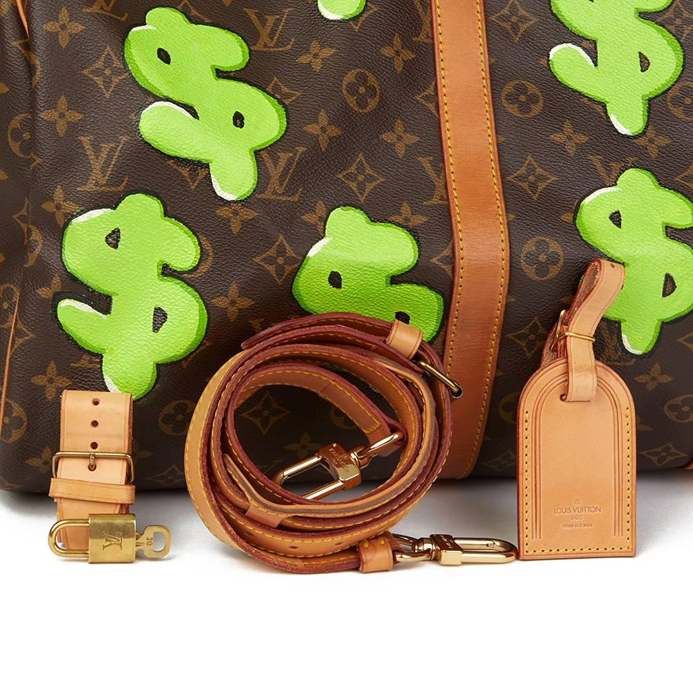 1987 Louis Vuitton Hand Painted 'Benjamin$ Baby' Keepall Bandouliere 55 4