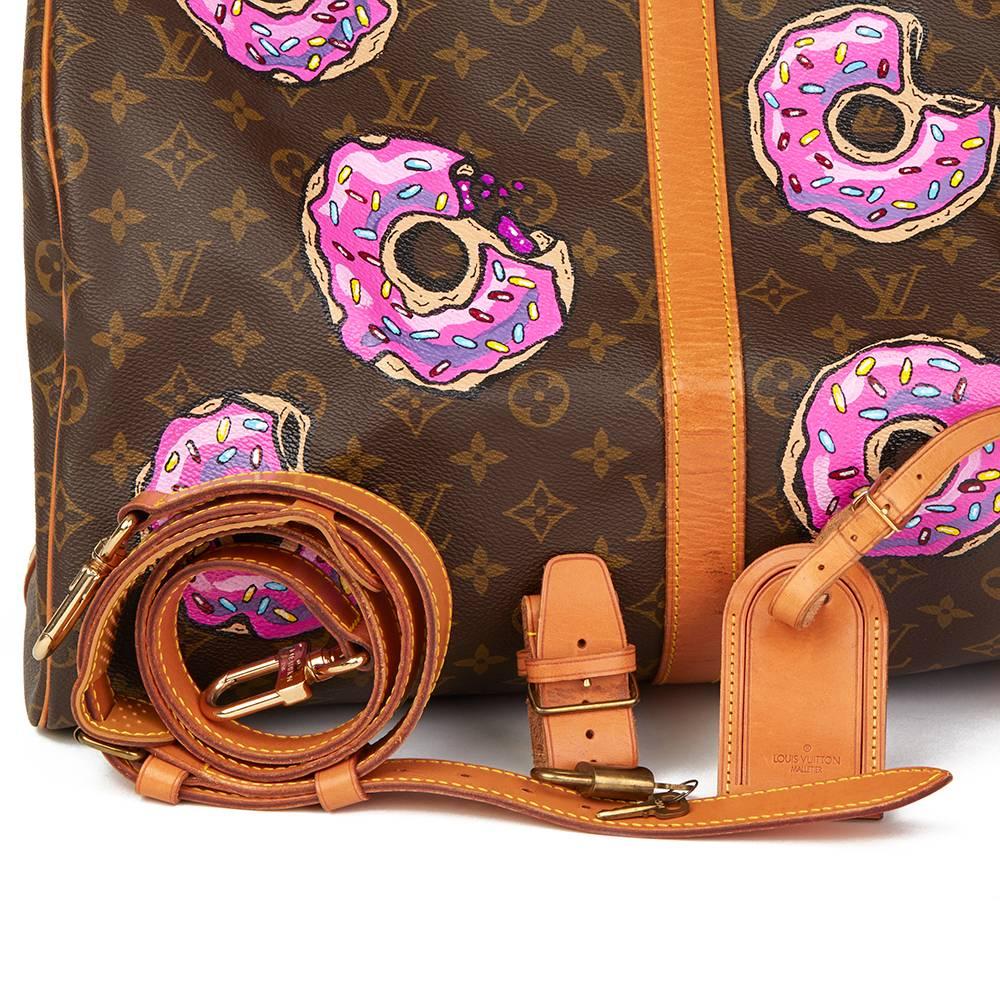 1990 Louis Vuitton Hand-Painted '$weet Tooth' Keepall Bandouliere 55 3