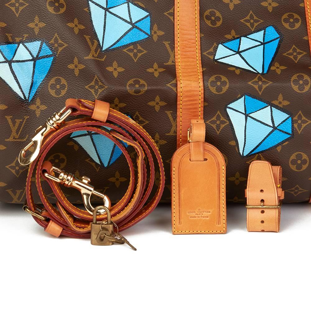 Louis Vuitton Hand-Painted 'Hei$t' Keepall Bandouliere 55 1