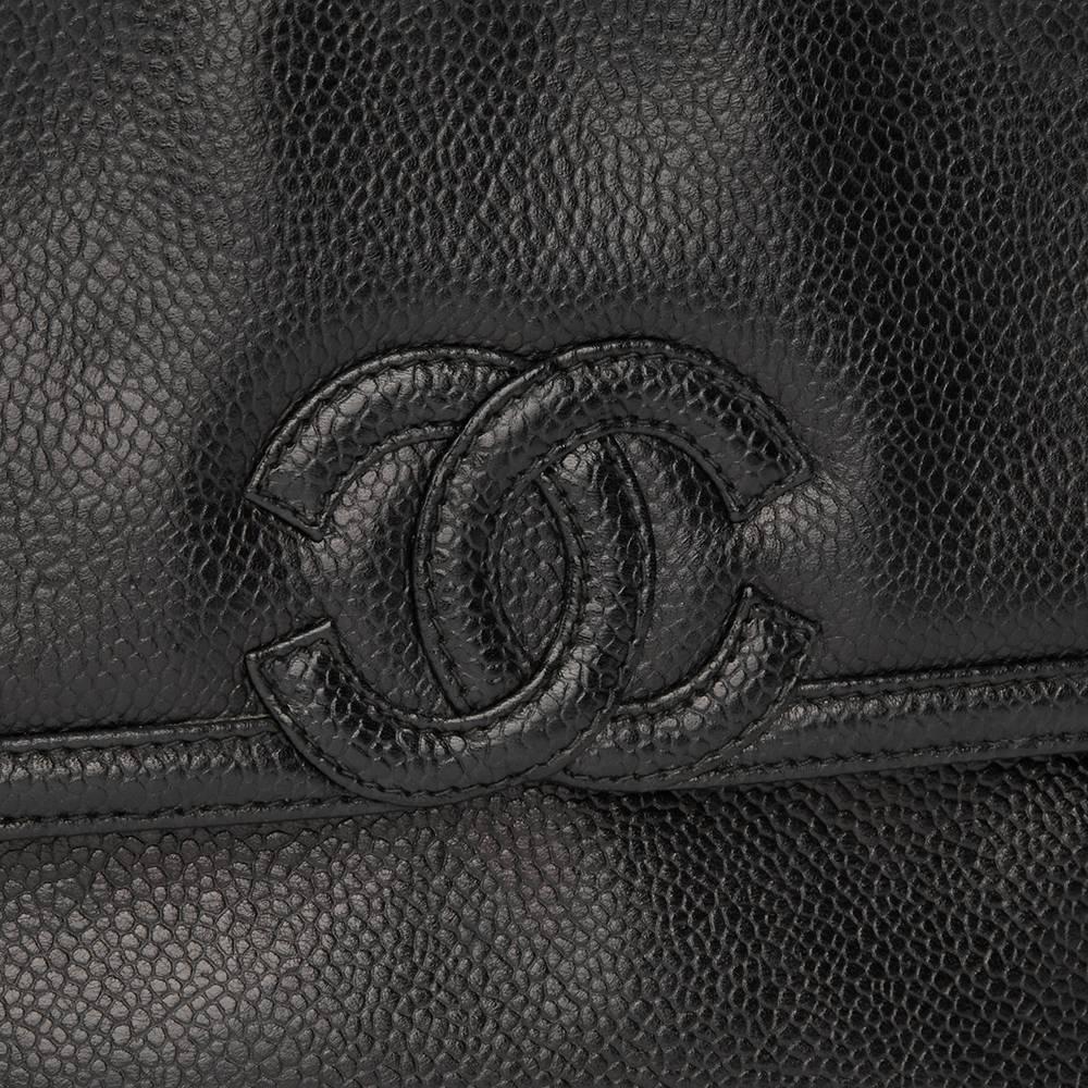 1994 Chanel Black Caviar Leather Vintage Timeless Camera Bag 2