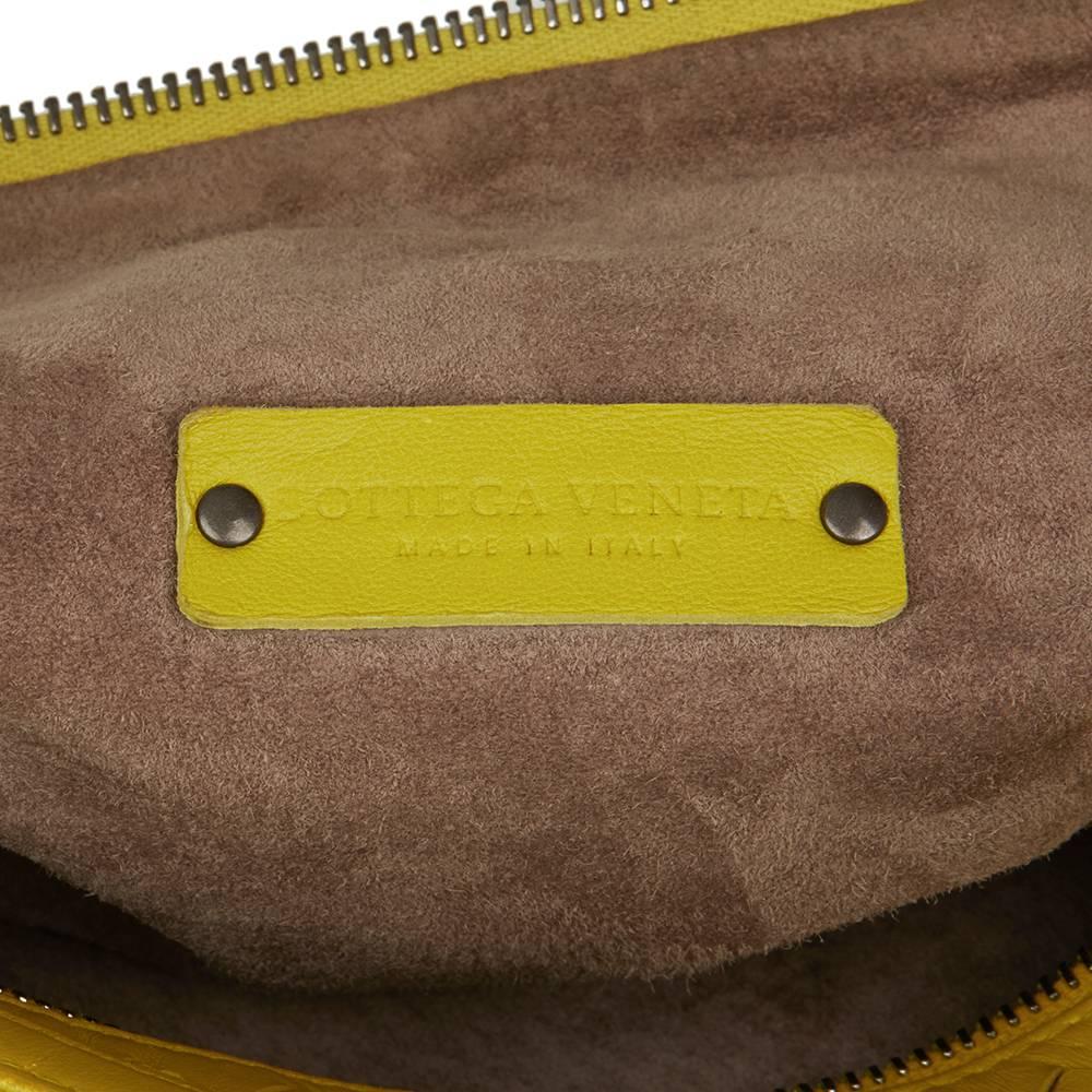 2015 Bottega Veneta Ancient Gold Woven Calfskin Leather Small Shoulder Bag  2
