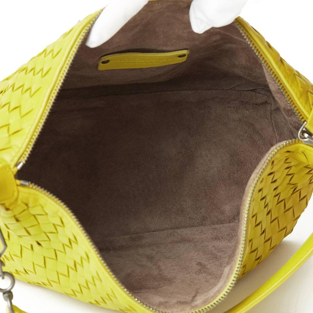 2015 Bottega Veneta Ancient Gold Woven Calfskin Leather Small Shoulder Bag  4