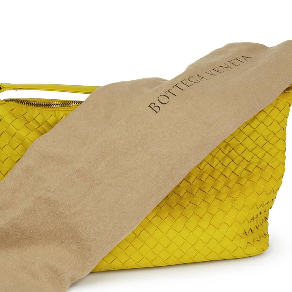 2015 Bottega Veneta Ancient Gold Woven Calfskin Leather Small Shoulder Bag  5