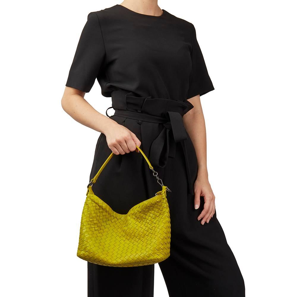2015 Bottega Veneta Ancient Gold Woven Calfskin Leather Small Shoulder Bag  6
