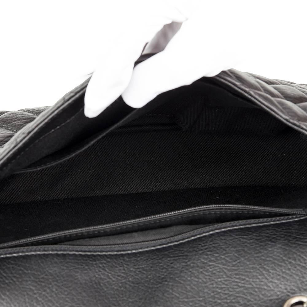 2014 Chanel Black Studded Calfskin Leather Paris-Dallas Studded Buckle Flap Bag  4