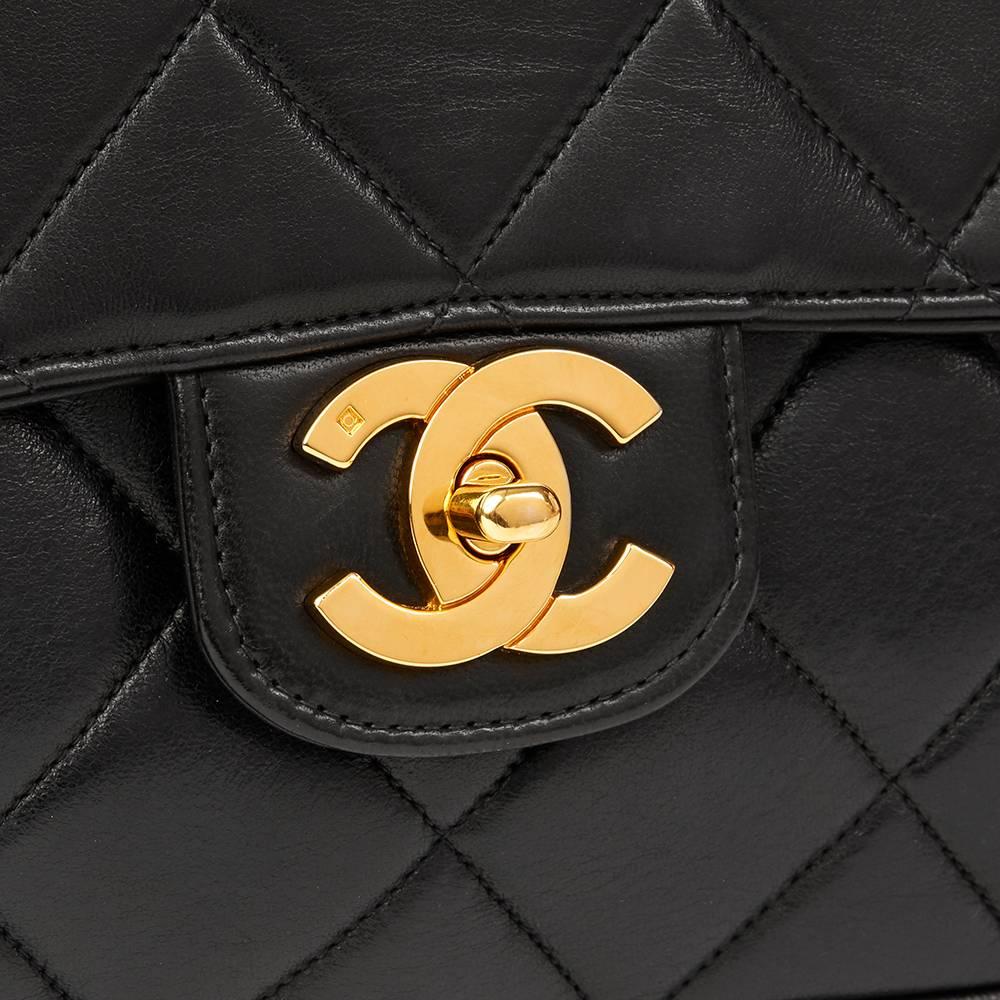 1995 Chanel Black Quilted Lambskin Vintage Jumbo XL Classic Briefcase  2
