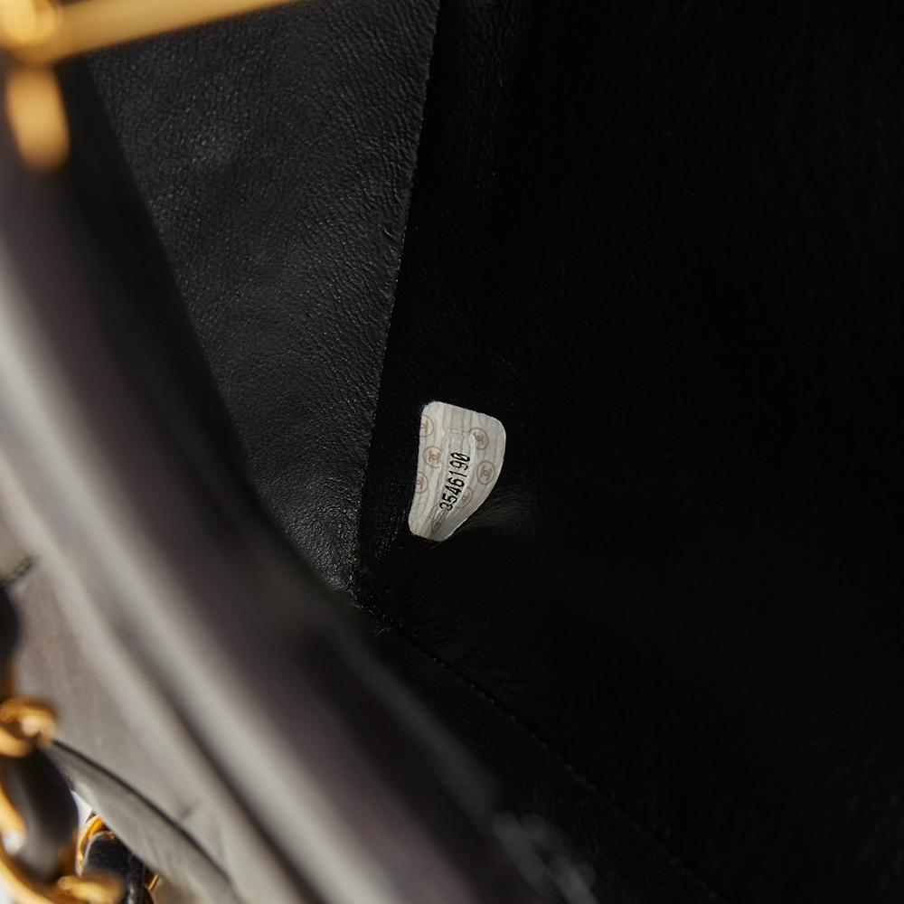 1994 Chanel Black Quilted Lambskin Vintage XL Timeless Shoulder Bag  3