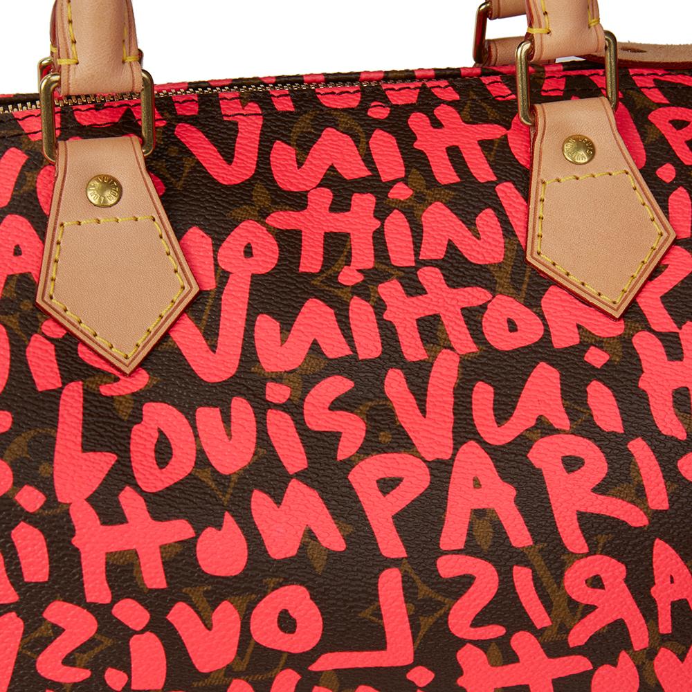 Louis Vuitton Coated Monogram Canvas Stephen Sprouse Pink Graffiti Speedy 30 Bag 1