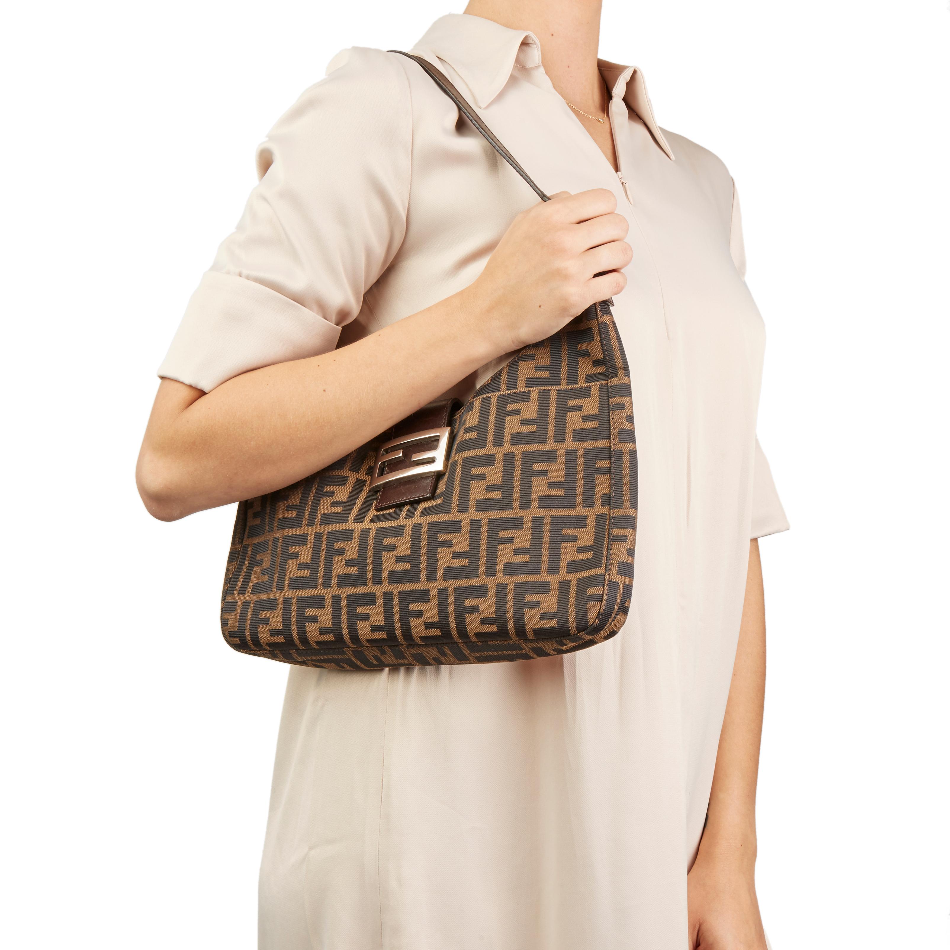 2000's Fendi Brown Monogram Canvas Hobo Bag 5