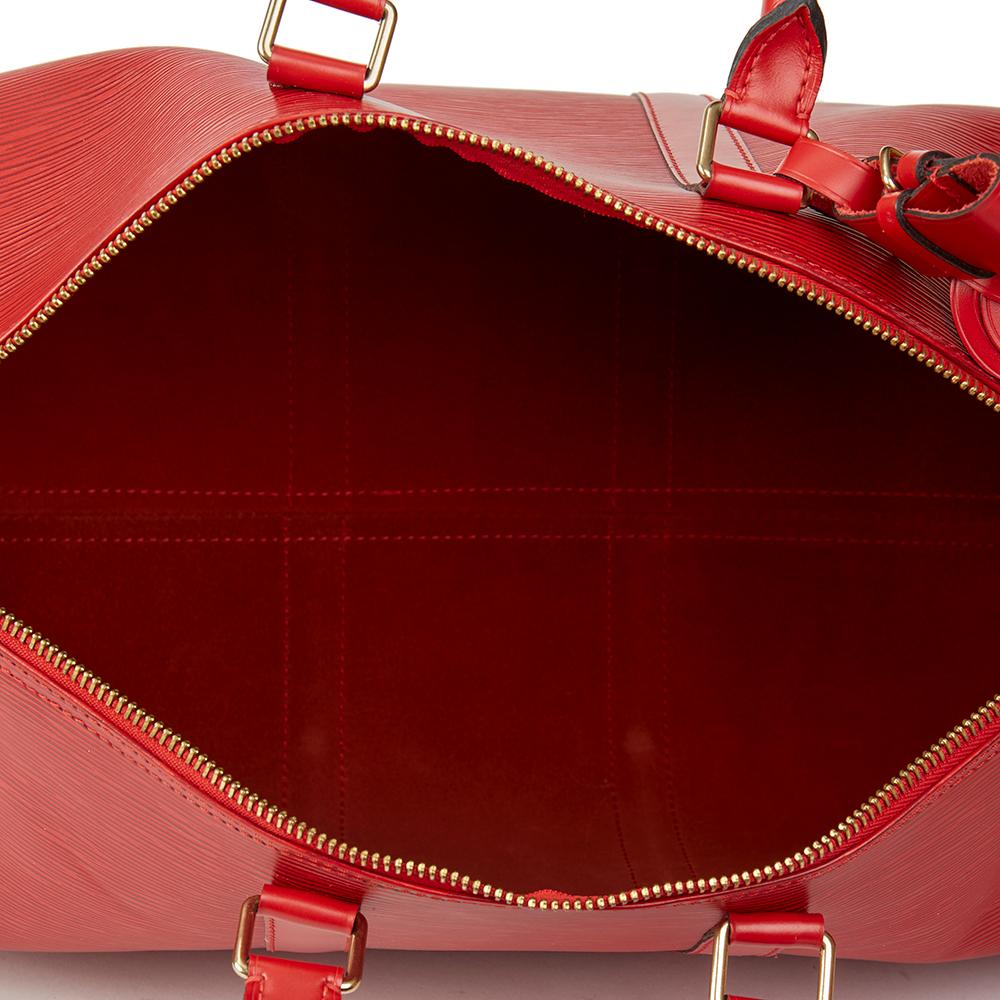 1994 Louis Vuitton Red Epi Leather Vintage Keepall 45 6